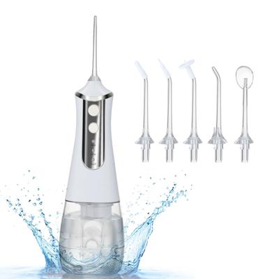 Hydropulseur buccal portable 300 ml, 5 buses, 3 modes, étanche, rechargeable par USB, outil de nettoyage des dents