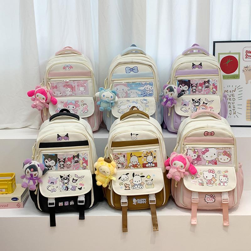 Melody Cute Girl Backpack With Waterproof Nylon For School And 14in Laptop Carrying