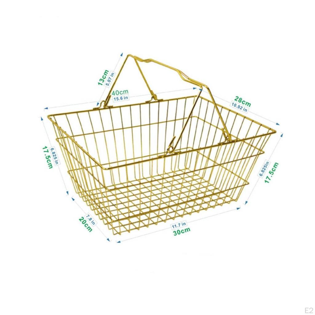 Metal Wire Shopping Basket Sleek Convenient for Boutiques