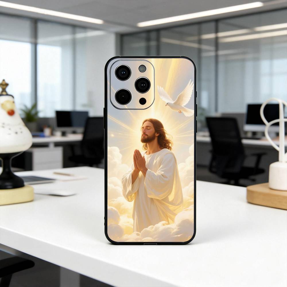 Holy J-Jesus C-Christ JC Phone Case For iPhone 17, 16,15,14,13,12,11 Plus,Pro Max, Others Soft Black Cover