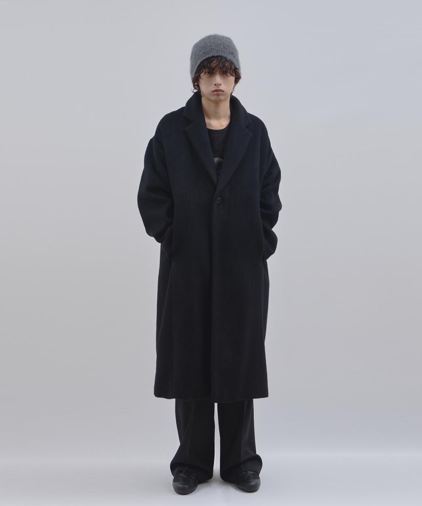 Lad Edition Drop Shoulder Long Wool Coat_Black