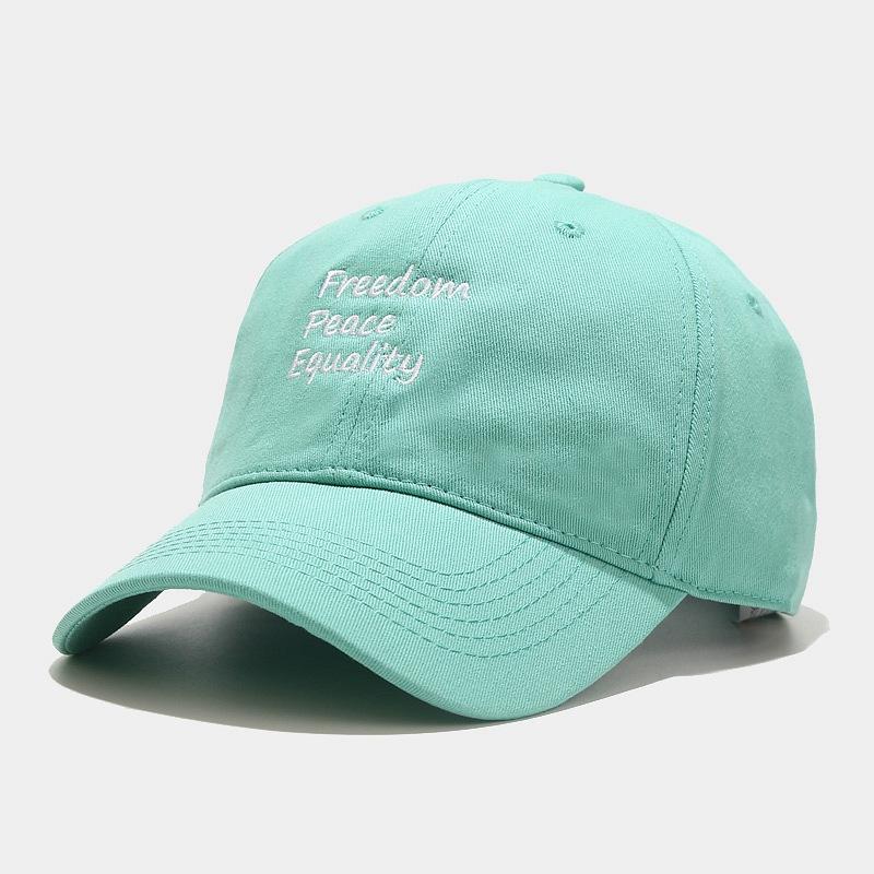 Hat Female Korean New Three-row Letter Embroidered Baseball Cap Fashion Sunshade Sun Protection Soft Top Cap Male