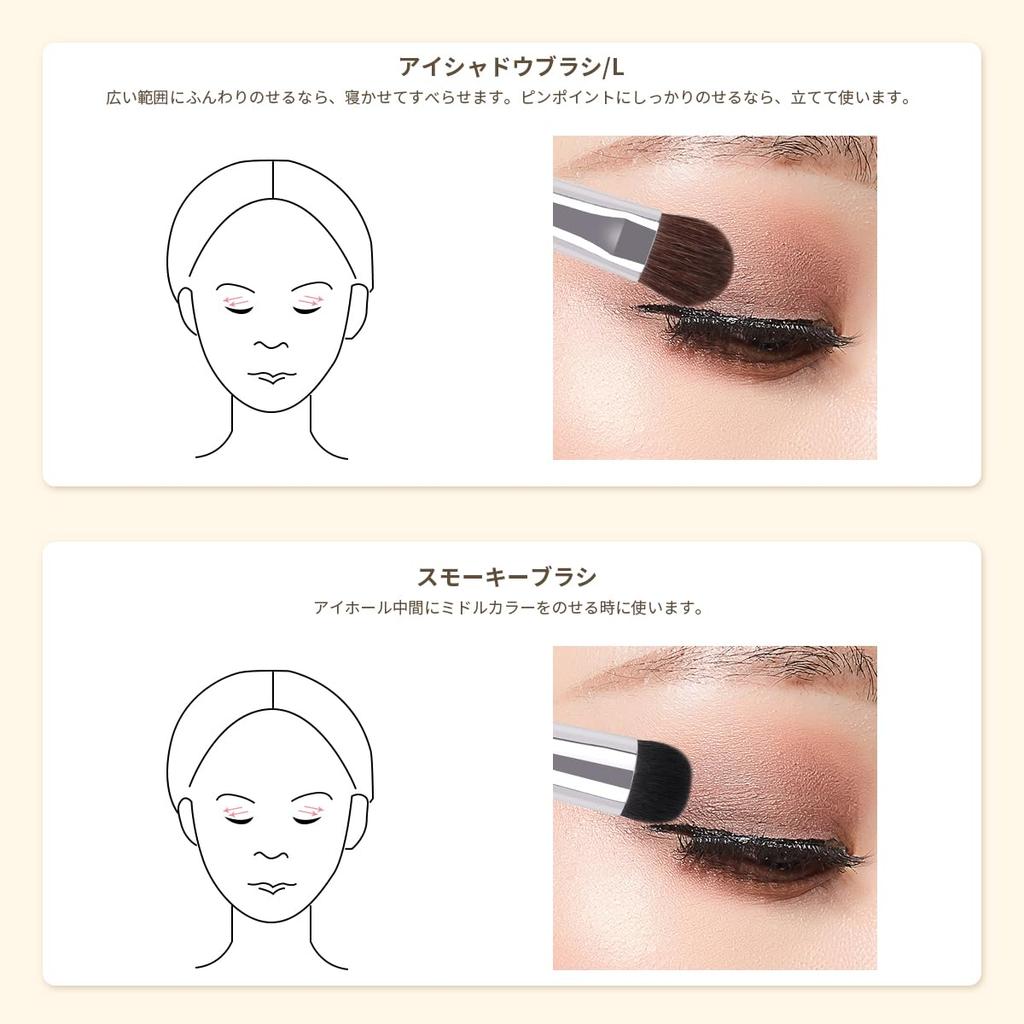 DUcare Eyeshadow Brush Set of Eye Makeup Dedicated Natural Cosmetic Super High Quality Makeup Attractive Makeup Comes with PU Storage 0603 6, Brush,