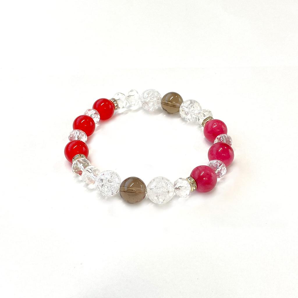 item Zodiac stone Aries Aries Inca rose Ruby Crack crystal Genuine quartz Smoky quartz Natural stone Power stone bracelet Money luck Love luck Health