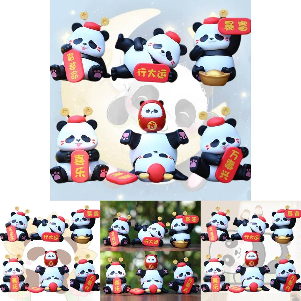 Creative Pvc Panda Figurine From New Trendy Collection Perfect For Room Decoration And Cake Display Gifts