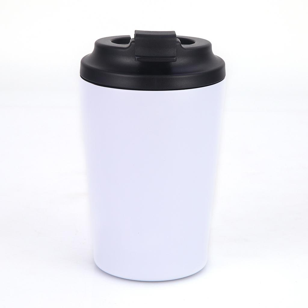 12Oz Milk Cup With Scale 304 Stainless Steel Double Layer Vacuum Thermos Cup Portable Mini Coffee Cup