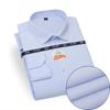 Stretch Men Dress Shirts Long Sleeve Regular Fit Office Plaid Striped