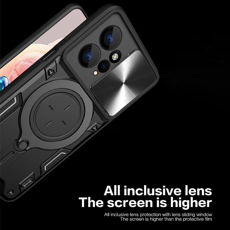For Xiaomi Redmi Note 12 12S 4G Case Shockproof Armor Magnetic Ring Holder Phone Case For Redmi Note 12 Pro + Plus 5G Back Cover