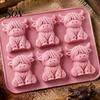 Creative DIY Aromatherapy Wax Mold 3D Highland Cow Ice Mold, 6 Cavity Food Grade Silicone Chocolate Cube Tray, Non Stick Flexible for Whiskey