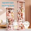 Transparent Zipper Plush Toy Storage Tower