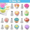 Silikon Spritzbeutel und Tüllen Set DIY Kuchen Dekorationsset mit Edelstahl Düse Wiederverwendbarer Spritzbeutel Gebäck Kuchen Backwerkzeug