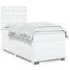 VidaXL Slatted Bed Base with Mattress White 100x200cm Faux Leather 3293009