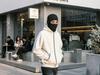 Full-Zip Hoodie with Integrated Face Cover Unisex - Oversized Fit, Kangaroo Pocket, Soft Fabric for Daily Casual & Urban Fashion Outfits