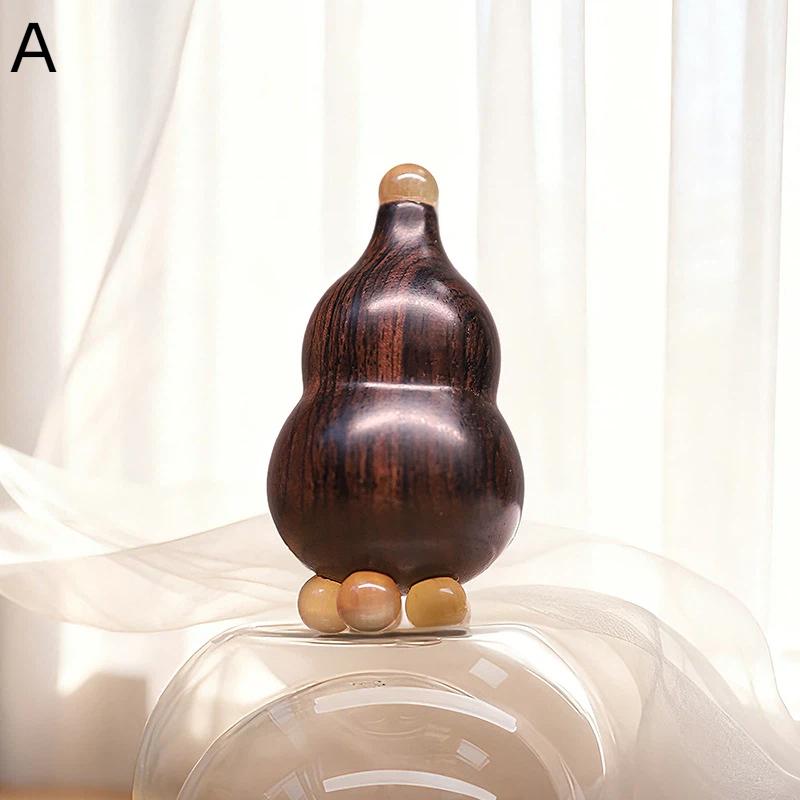 Gourd Shape Sandalwood Lotus Seedpod Massager Five Beads Design Reduce Puffiness Eye Massage Stick