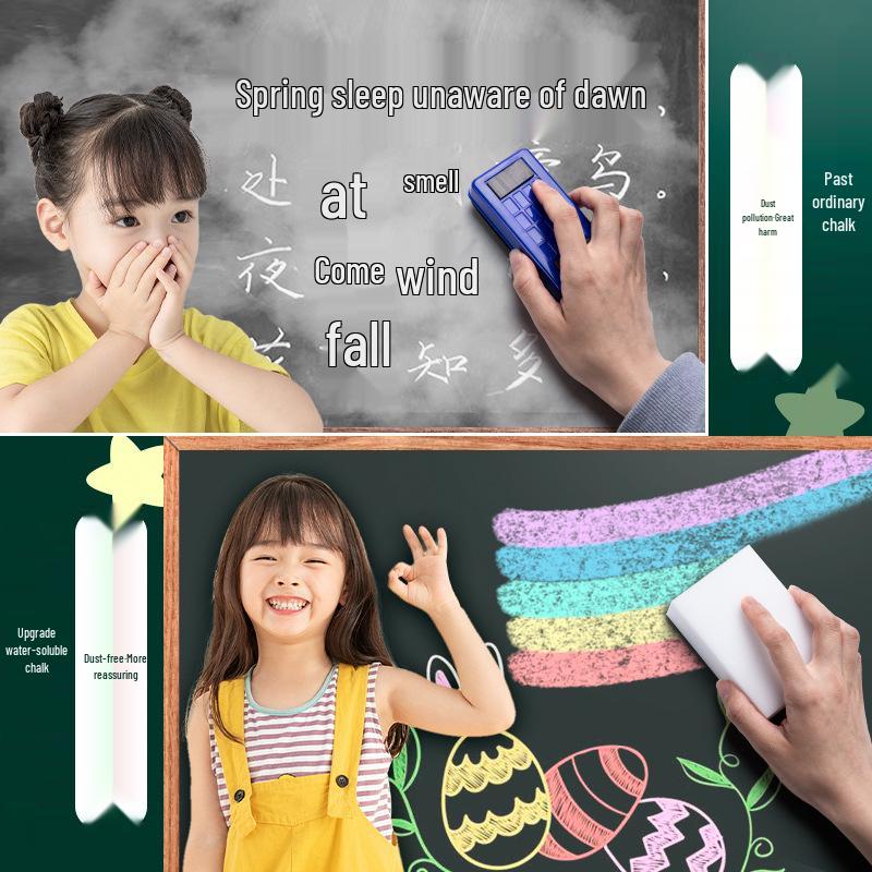 48-Color Dustless Water-Soluble Chalk Set for Kids - Erasable and Vivid for Blackboard Use