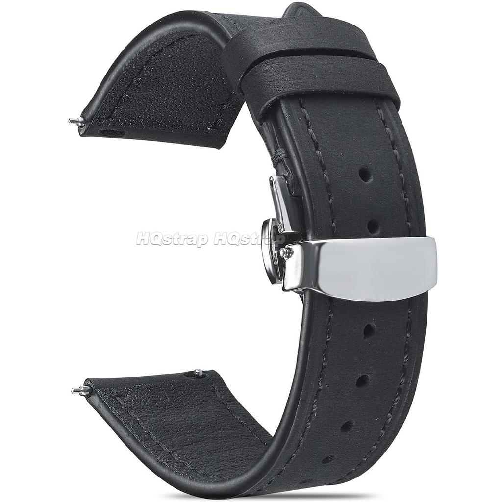 Watchband Cowhide Leather Watch Strap 18mm 19mm 20mm 21mm 22mm Stainless Steel Buckle Butterfly Bracelet for Women Men Watch Band Vintage
