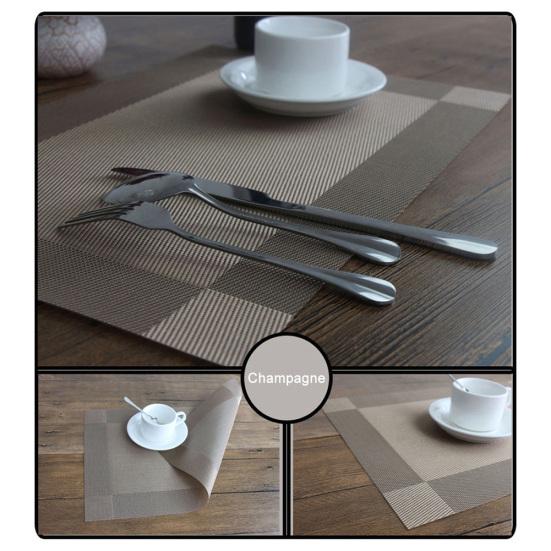 4Pcs/Set Anti-slip Thermal Insulation Placemat Pad Dining Table Mat Accessory