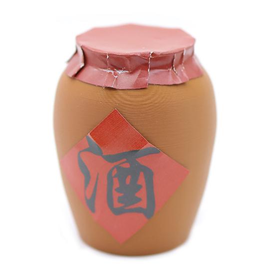 Miniature Liquor Jar Chinese Style Mini Decorative Wine Jar Model Toy DIY 1/12 Dollhouse Kitchen Dining Room Table Decoration Accessories