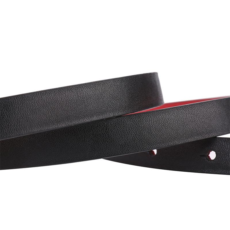 Leather Belt Women'S Fashion Decorative Coat Dress Trendy Fashion Black Thin Belt Hair