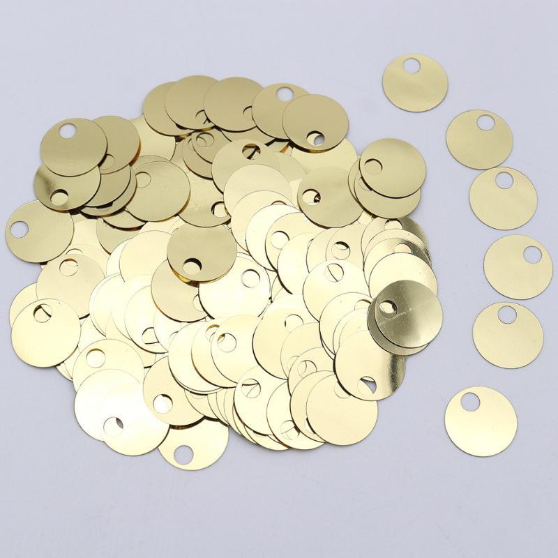 20G 20mm Ploché Kulaté Flitry Paillettes Velký Otvor Sypké Flitry Pro Řemesla Umění Výrobu Šperků Šití Vyšívání Party Dekorace