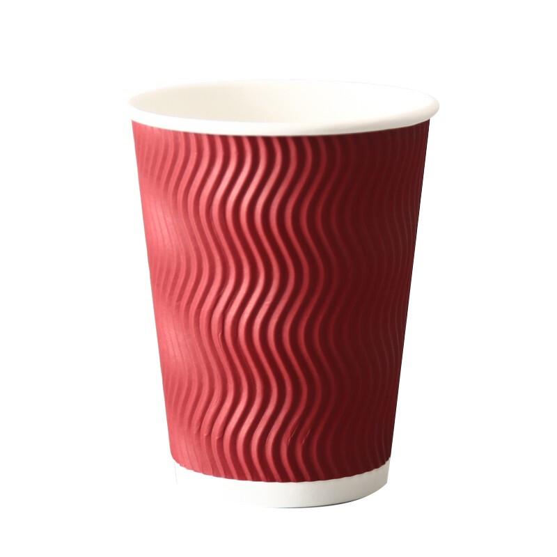 Double-Wall Insulated Disposable Coffee Cups, 14oz/400ml, 100-Pack