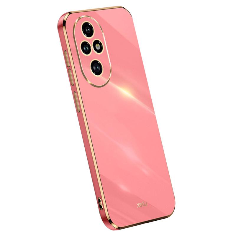 

For Honor 200 Pro 5G Case Soft TPU Electroplating Protective Phone Cover Red