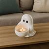 Resin Halloween Ghost Candlestick Cartoon Gothic Halloween Ghost Candle Holder Spooky Ghost Decorative Snack Storage Box Party