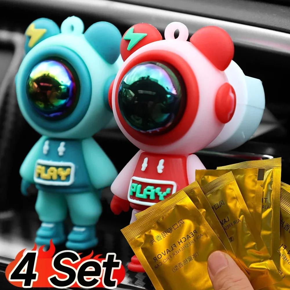 Car Air Outlet Perfume Clips Air-Freshener Cartoon Astronaut Air-Conditioning Outlets Aromatherapy Clip Interior Accessories
