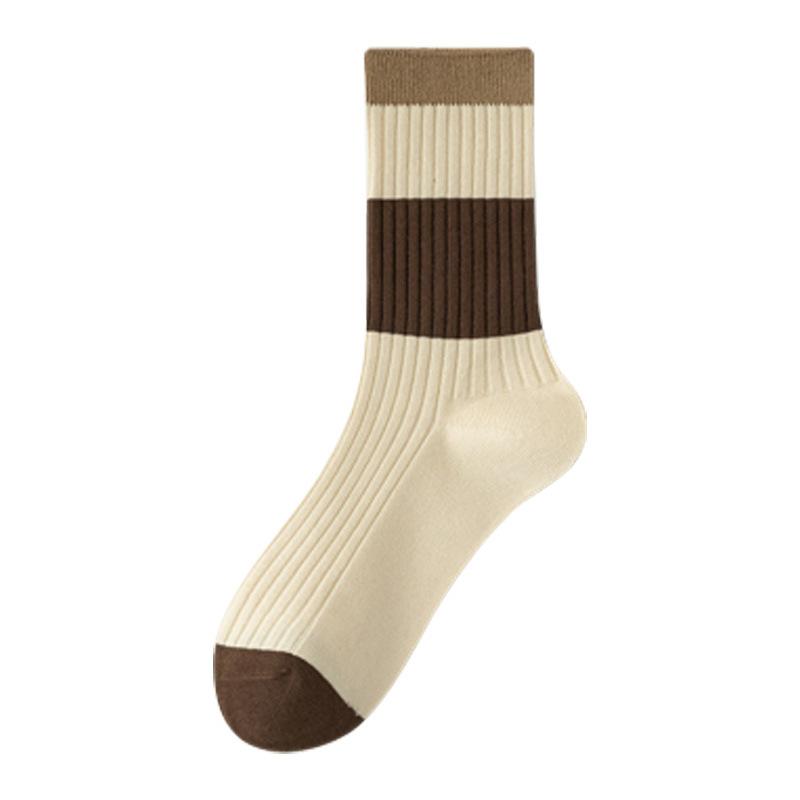 

Носки женские носки средней длины носки с узором Майяра утолщенные хлопковые чулки с двойной иглой One Size