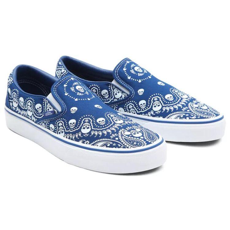 Vans Classic Slip-On Bandana - True Blue Unisex Sneakers True-White VN0A33TB42U