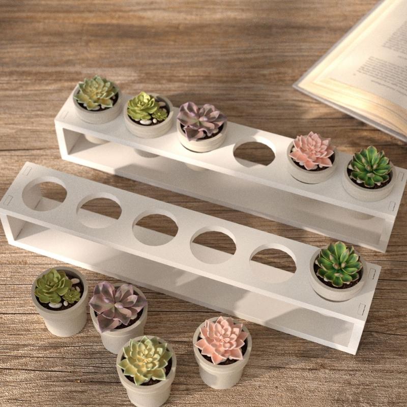 Aromatherapies Cup Holder Silicones Mold Reusable Design Succulents Planter Tray Mould For Crafting Projects