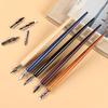 1pcs Portable Wooden Rod Dip Pen Stainless Steel Tip Calligraphy Pen Signature Pen Office Business