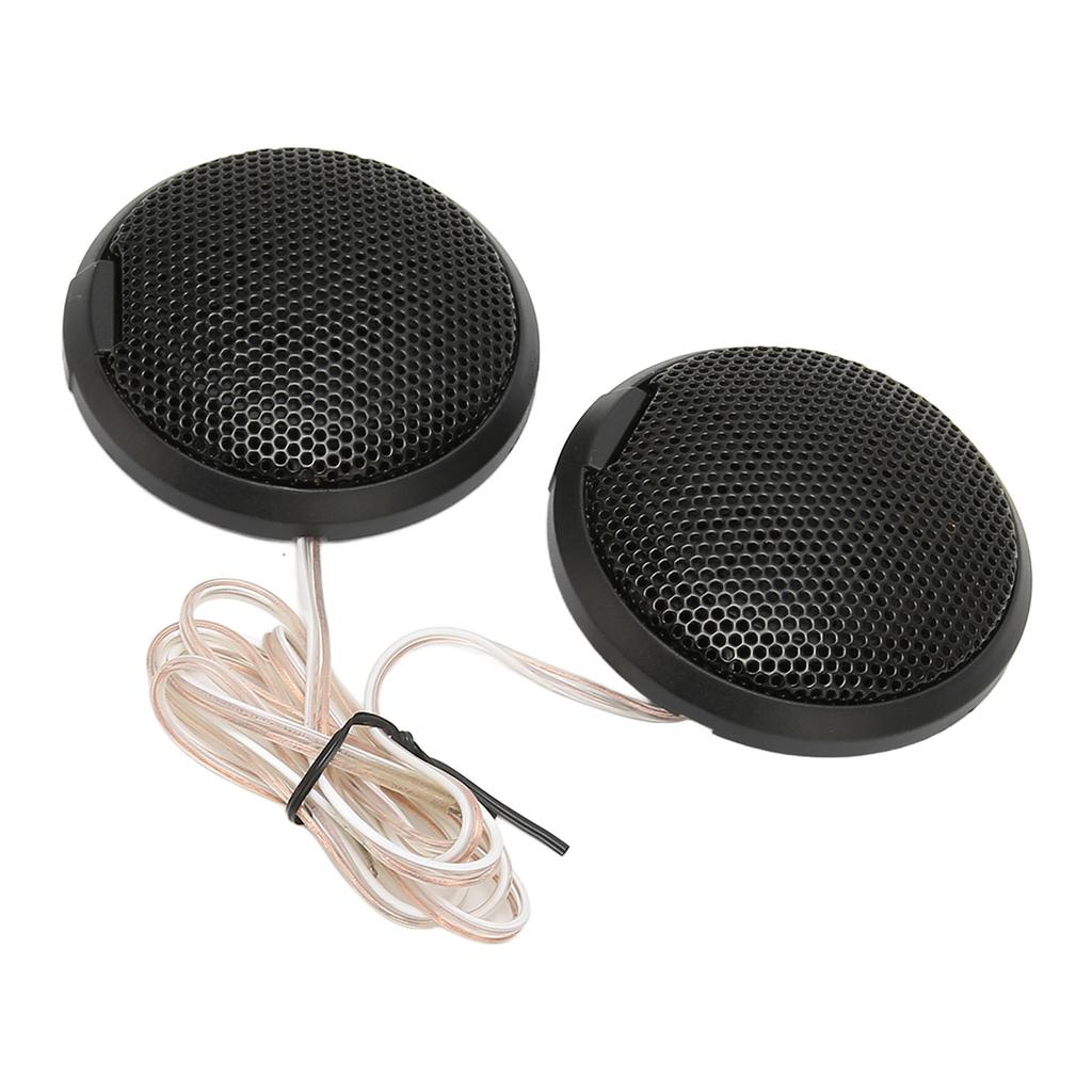 Pair Car Mini Dome Tweeter 20W 105dB Round Speaker Stick On Flush Mount Universal Accessory