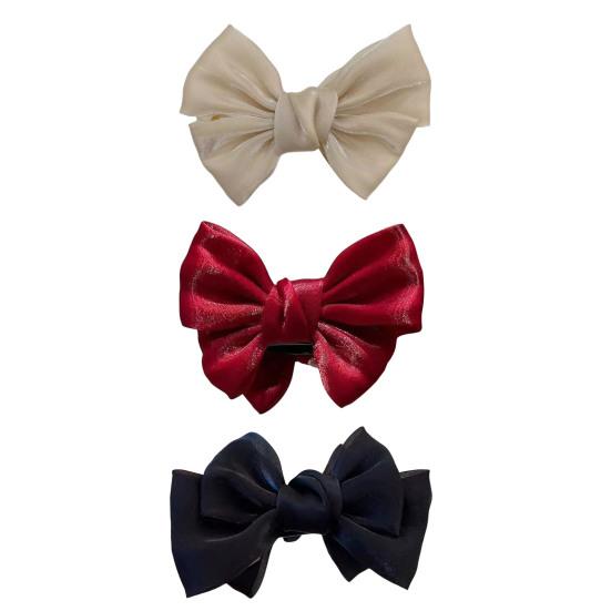 Dame Hårklype Doble Lag Hårfiksert Dekorativ Chic Sklisikker Kvinner Foto Rekvisitt