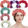 Photo Props Rose Flower Headpiece Bohemian Headwear Fashion Flower Crown  for Women Girls