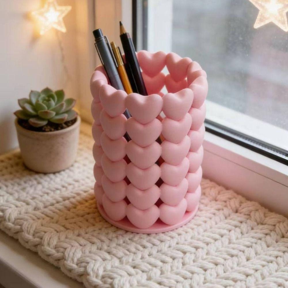 3D Printing Pen Holder Desktop Organizer Stationery Storage Bucket Students