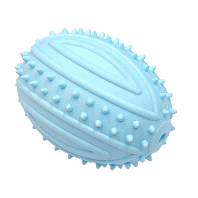 Dog Chew Toy Tpr Squeaky Rugby Ball For Large Medium Small Dogs