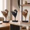 Weibliche Tänzerin Skulptur Moderne Tanzfigur mit Rechteckigem Sockel Flach
