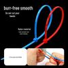 Self-Locking Nylon Cable Tie - Black & White Organizer Strap