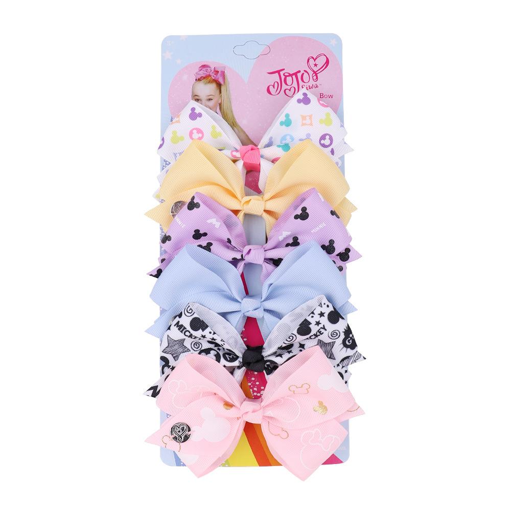 

6 шт./набор Новые милые однотонные ленточные банты заколки для волос для маленьких девочек Ручной работы банты заколка-автомат головной убор Детские аксессуары для волос