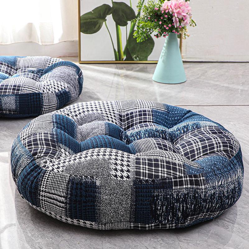 Colorful Bohemian-Style Cotton Linen Floor Cushion: Ethnic Meditation Seat Tatami Mat for B&B