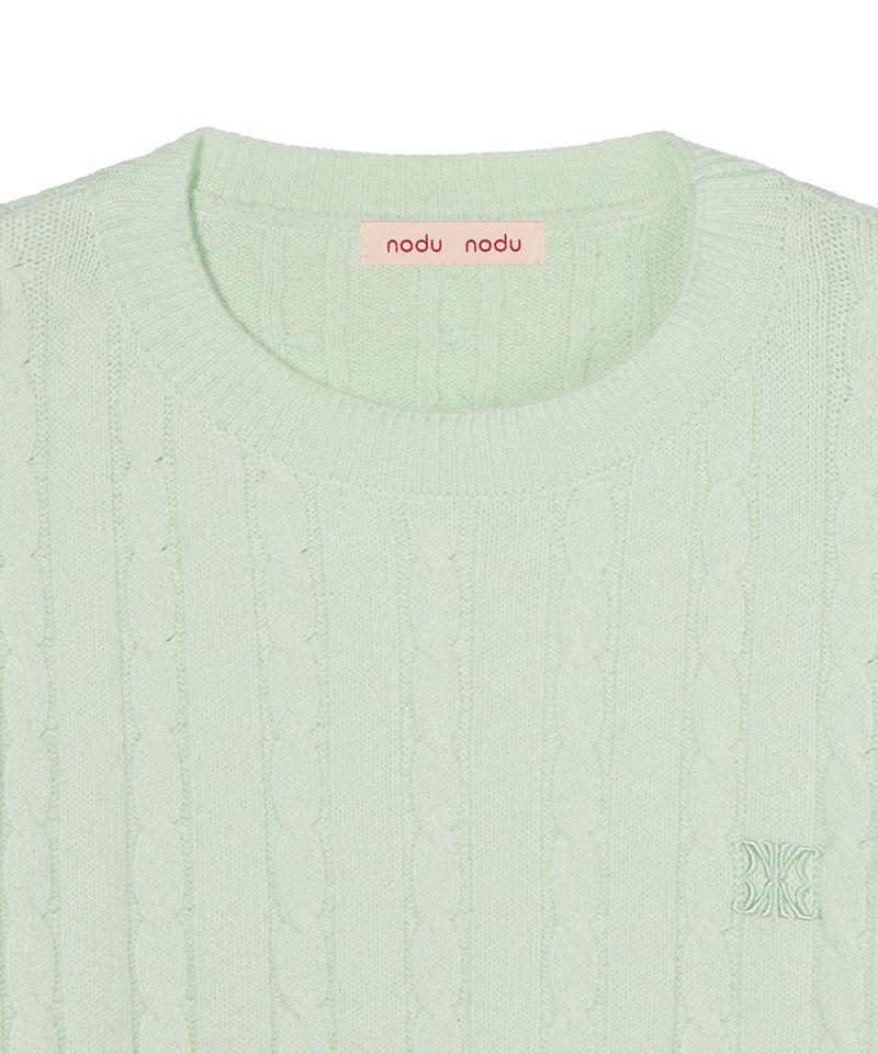 Nodeuyuumeon Witty Cable Round Knit [Mint]