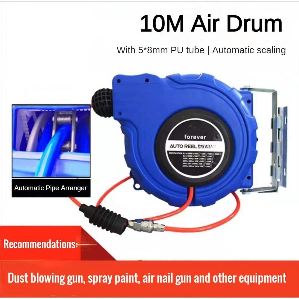 

Автоматическое устройство для намотки шланга для переработки, уличное, с распылителем воды, гаражный инструмент, синий, воздушный барабан, автоматическая выдвижная катушка для шланга 10m PU tube