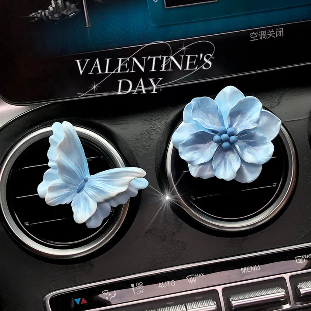 Car Perfume Clip Flower Air Outlet Car Air Freshener Peach Blossom Aroma Diffuser Car Decoration Accessories Fresh Air