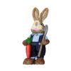 DIY Unfinished Easter Bunny Straw Material Package Cute Handmade Rabbit Standing Figurine for Garden Terrace Lightweight