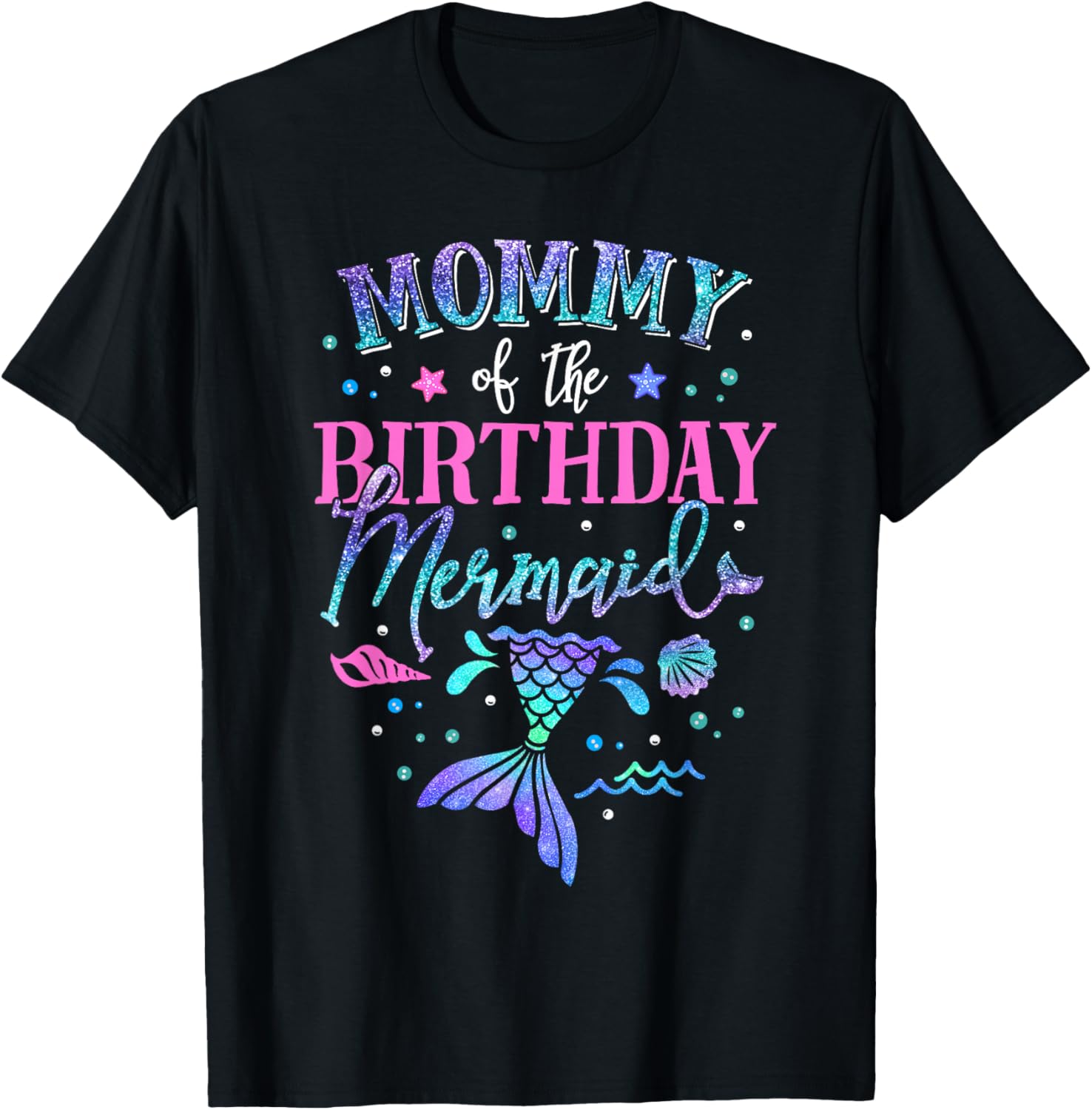 Mommy Of The Birthday Mermaid Party Matching Family Mom T-Shirt S разноцветный