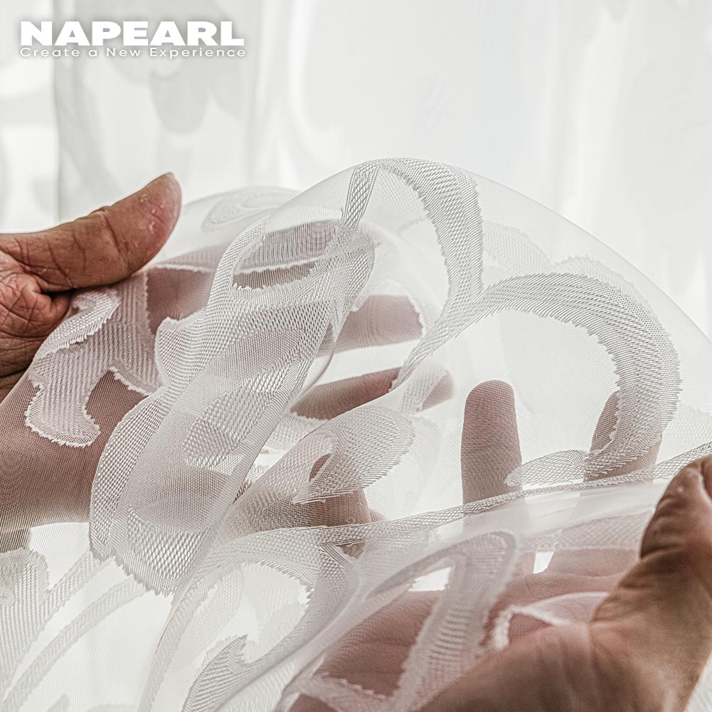1 PC NAPEARL Jacquard Window Bedroom Tulle Curtain Soft Sheer Curtain For Home Decor