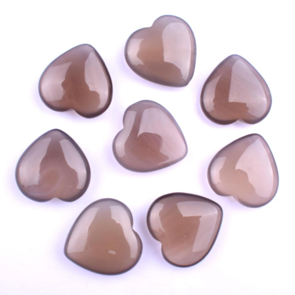 Natural Rose Quartz Heart-Shaped Crystal Gemstone - 2cm Polished Palm Stone