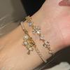 Zircon Iris Cross Adjustable Bracelet Light Luxury High-end Niche Bracelet Personality Versatile Temperament Jewelry