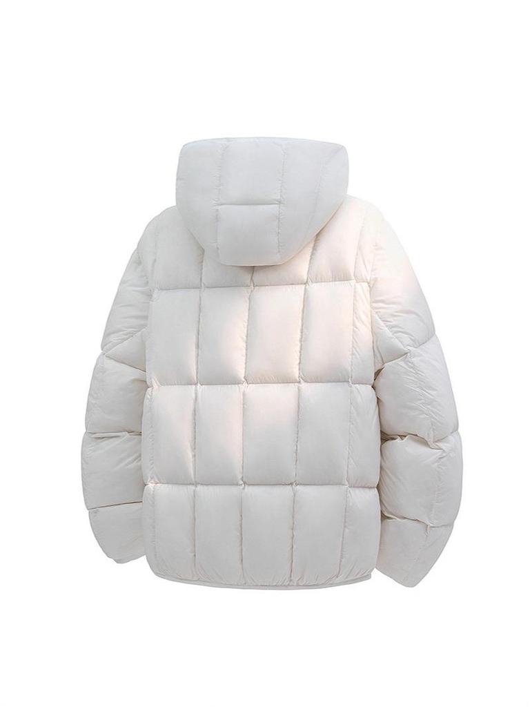 Men's and Women's Winter Contrast Color Thick Down Jacket - Fashionable, Warm, and Casual Style